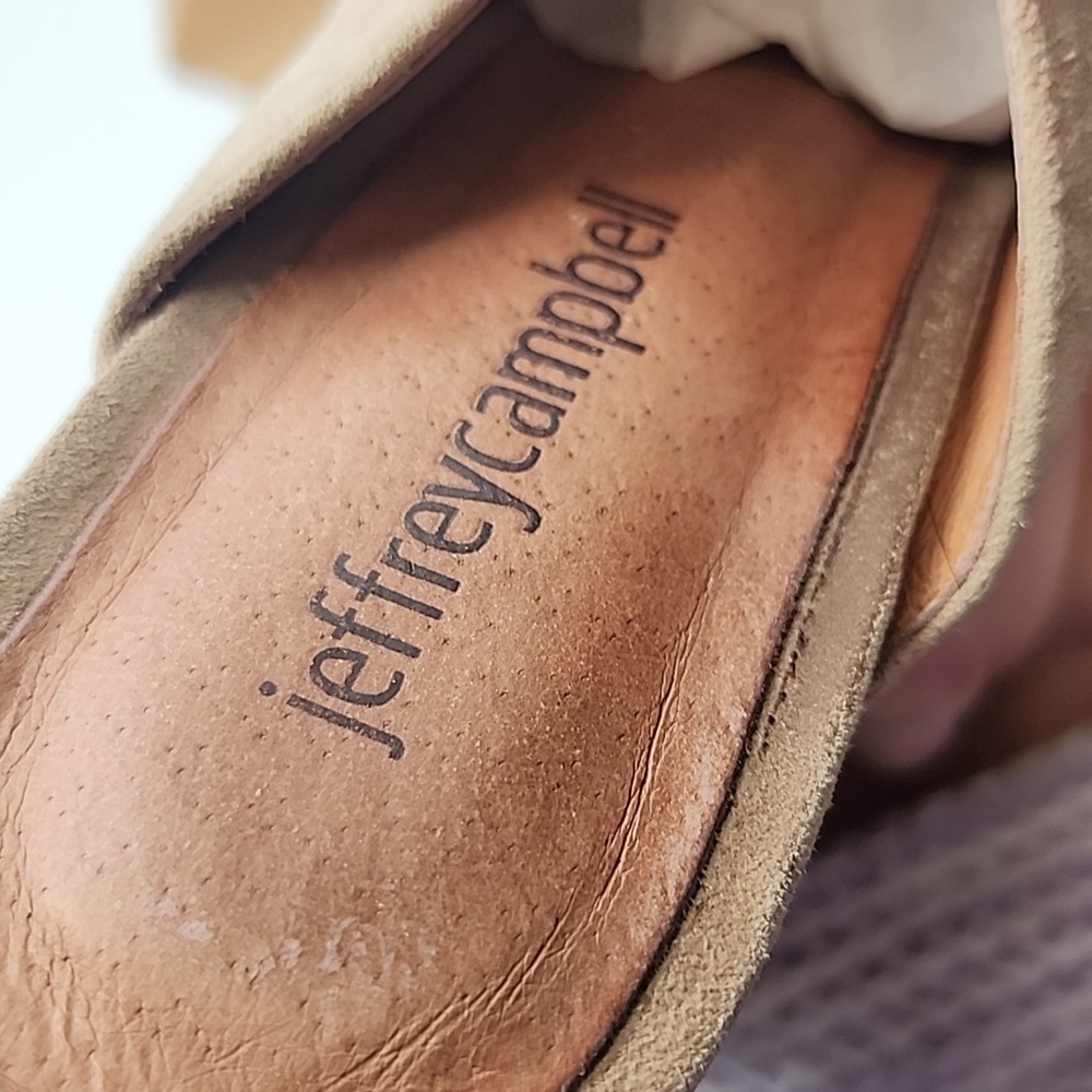 JEFFREY CAMPBELL Favela-2 Tan Suede Western Style Mule, Size 7.5 - Picture 7 of 8